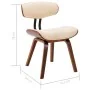 Sillas de comedor 2 uds madera curvada y cuero sintético crema by , dining chairs - Ref: Foro24-283122, Price: 295,01 €, Disc...