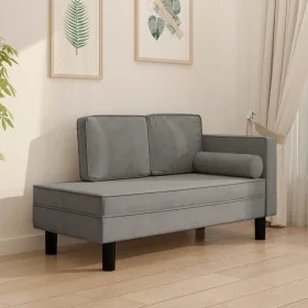 Sofá diván con cojines y cojín de cabeza terciopelo gris claro von , Sofas - Ref: Foro24-340703, Preis: 142,65 €, Rabatt: %