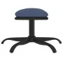 Reposapiés de tela y cuero sintético azul 60x60x36 cm by , Ottomans - Ref: Foro24-341600, Price: 38,62 €, Discount: %