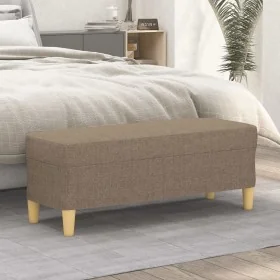 Banco de tela gris taupe 100x35x41 cm by , Banks - Ref: Foro24-349382, Price: 57,78 €, Discount: %