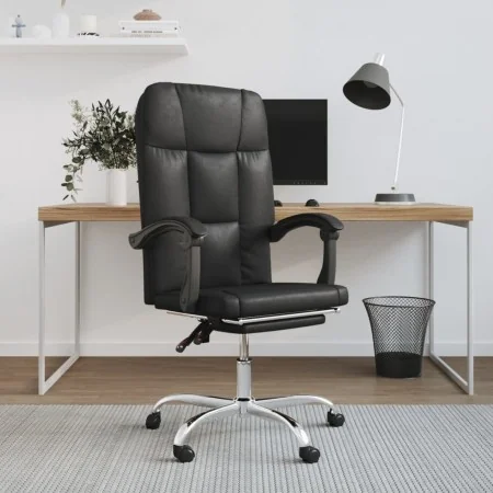 Silla de oficina reclinable cuero sintético negro de , Sillas de oficina - Ref: Foro24-349639, Precio: 103,47 €, Descuento: %