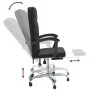 Silla de oficina reclinable cuero sintético negro de , Sillas de oficina - Ref: Foro24-349639, Precio: 103,47 €, Descuento: %
