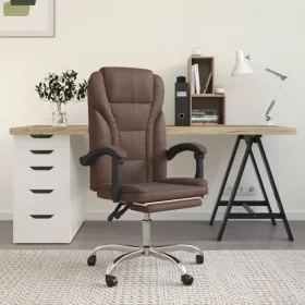 Silla de oficina reclinable cuero sintético marrón by , Office chairs - Ref: Foro24-349698, Price: 113,29 €, Discount: %