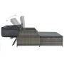 Tumbona para 2 personas con toldo ratán sintético gris de , Camas para exteriores - Ref: Foro24-44825, Precio: 653,76 €, Desc...