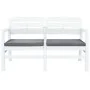 Banco de jardín 2 plazas con cojines 133 cm plástico blanco von , Gartenbänke - Ref: Foro24-45622, Preis: 216,03 €, Rabatt: %