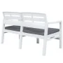 Banco de jardín 2 plazas con cojines 133 cm plástico blanco von , Gartenbänke - Ref: Foro24-45622, Preis: 216,03 €, Rabatt: %