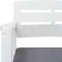 Banco de jardín 2 plazas con cojines 133 cm plástico blanco von , Gartenbänke - Ref: Foro24-45622, Preis: 216,03 €, Rabatt: %