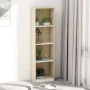 Estantería 4 niveles contrachapada blanca y Sonoma 40x24x142 cm von , Bücherregale und Regale - Ref: Foro24-800842, Preis: 72...
