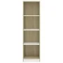 Estantería 4 niveles contrachapada blanca y Sonoma 40x24x142 cm von , Bücherregale und Regale - Ref: Foro24-800842, Preis: 72...
