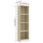 Estantería 4 niveles contrachapada blanca y Sonoma 40x24x142 cm von , Bücherregale und Regale - Ref: Foro24-800842, Preis: 72...