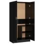 Armario madera contrachapada negro brillante 82,5x51,5x180 cm de , Armarios roperos - Ref: Foro24-803441, Precio: 174,46 €, D...