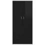 Armario madera contrachapada negro brillante 82,5x51,5x180 cm de , Armarios roperos - Ref: Foro24-803441, Precio: 174,46 €, D...