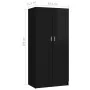 Armario madera contrachapada negro brillante 82,5x51,5x180 cm de , Armarios roperos - Ref: Foro24-803441, Precio: 174,46 €, D...