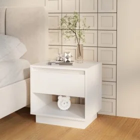 Mesita de noche madera contrachapada blanco 45x34x44 cm by , Nightstands - Ref: Foro24-809512, Price: 42,33 €, Discount: %