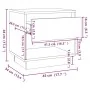 Mesita de noche madera contrachapada blanco 45x34x44 cm by , Nightstands - Ref: Foro24-809512, Price: 42,30 €, Discount: %