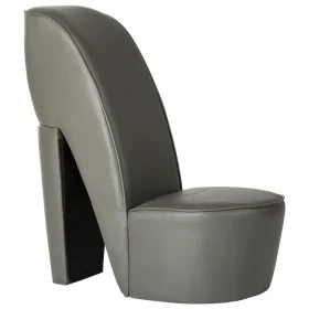 Butaca con forma de zapato de tacón cuero sintético gris by , Armchairs - Ref: Foro24-248651, Price: 176,44 €, Discount: %