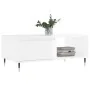 Mesa de centro madera contrachapada blanco brillo 90x50x36,5 cm by , Coffee table - Ref: Foro24-830558, Price: 68,50 €, Disco...