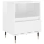 Mesita de noche madera contrachapada blanco brillo 40x35x50 cm de , Mesitas de noche - Ref: Foro24-830608, Precio: 45,04 €, D...