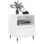 Mesita de noche madera contrachapada blanco brillo 40x35x50 cm de , Mesitas de noche - Ref: Foro24-830608, Precio: 45,04 €, D...
