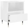 Mesita de noche madera contrachapada blanco brillo 40x35x50 cm de , Mesitas de noche - Ref: Foro24-830608, Precio: 45,04 €, D...
