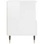 Mesita de noche madera contrachapada blanco brillo 40x35x50 cm de , Mesitas de noche - Ref: Foro24-830608, Precio: 45,04 €, D...