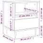 Mesita de noche madera contrachapada blanco brillo 40x35x50 cm de , Mesitas de noche - Ref: Foro24-830608, Precio: 45,04 €, D...
