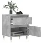 Mesita de noche madera de ingeniería gris hormigón 40x35x50 cm de , Mesitas de noche - Ref: Foro24-830660, Precio: 42,08 €, D...