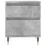 Mesita de noche madera de ingeniería gris hormigón 40x35x50 cm de , Mesitas de noche - Ref: Foro24-830660, Precio: 42,08 €, D...