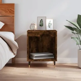 Mesita de noche madera de ingeniería roble ahumado 40x35x50 cm by , Nightstands - Ref: Foro24-830710, Price: 33,98 €, Discoun...