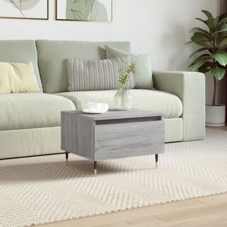 Mesa de centro madera de ingeniería gris Sonoma 50x46x35 cm de , Mesas de centro - Ref: Foro24-830856, Precio: 43,92 €, Descu...
