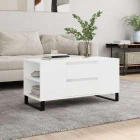 Mesa de centro madera de ingeniería blanco 102x44,5x50 cm de , Mesas de centro - Ref: Foro24-831004, Precio: 86,91 €, Descuen...