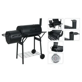 ProGarden Barbacoa con ahumador forma de cilindro negro by , Barbecues - Ref: Foro24-445884, Price: 172,65 €, Discount: %