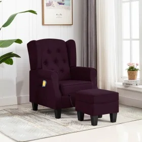 Sillón de masaje con reposapiés tela morado by , Electric massage chairs - Ref: Foro24-320168, Price: 216,57 €, Discount: %