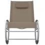 Silla mecedora de jardín de textilene gris topo de , Sillas de jardín - Ref: Foro24-47783, Precio: 115,13 €, Descuento: %