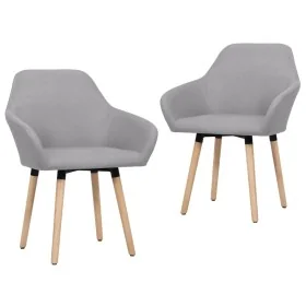 Sillas de comedor giratorias 2 unidades tela gris claro von , Essstühle - Ref: Foro24-283459, Preis: 154,81 €, Rabatt: %
