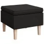 Taburete con patas de madera tapizado tejido negro by , Folding stools and chairs - Ref: Foro24-329427, Price: 60,02 €, Disco...