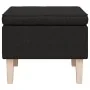 Taburete con patas de madera tapizado tejido negro by , Folding stools and chairs - Ref: Foro24-329427, Price: 60,02 €, Disco...