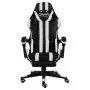Silla gaming con reposapiés cuero sintético negro y blanco by , Office chairs - Ref: Foro24-20531, Price: 135,91 €, Discount: %
