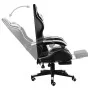 Silla gaming con reposapiés cuero sintético negro y blanco by , Office chairs - Ref: Foro24-20531, Price: 135,91 €, Discount: %