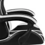 Silla gaming con reposapiés cuero sintético negro y blanco by , Office chairs - Ref: Foro24-20531, Price: 135,91 €, Discount: %