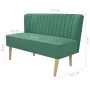 Sofá de tela verde 117x55,5x77 cm by , Sofas - Ref: Foro24-244073, Price: 228,96 €, Discount: %
