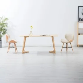 Sillas de comedor 2 uds cuero sintético y madera curvada crema von , Essstühle - Ref: Foro24-283143, Preis: 251,89 €, Rabatt: %