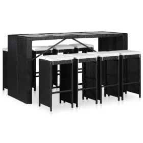Juego de comedor de jardín 9 piezas ratán sintético negro von , Gartensets - Ref: Foro24-43966, Preis: 559,83 €, Rabatt: %