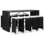Juego de comedor de jardín 9 piezas ratán sintético negro by , Garden sets - Ref: Foro24-43966, Price: 559,83 €, Discount: %
