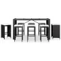 Juego de comedor de jardín 9 piezas ratán sintético negro by , Garden sets - Ref: Foro24-43966, Price: 559,83 €, Discount: %