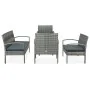 Set de muebles de jardín 5 pzas y cojines ratán sintético gris de , Conjuntos de jardín - Ref: Foro24-45790, Precio: 317,31 €...