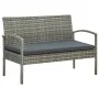 Set de muebles de jardín 5 pzas y cojines ratán sintético gris de , Conjuntos de jardín - Ref: Foro24-45790, Precio: 317,31 €...