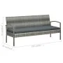 Set de muebles de jardín 5 pzas y cojines ratán sintético gris de , Conjuntos de jardín - Ref: Foro24-45790, Precio: 317,31 €...