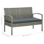 Set de muebles de jardín 5 pzas y cojines ratán sintético gris de , Conjuntos de jardín - Ref: Foro24-45790, Precio: 317,31 €...