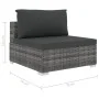 Set de muebles de jardín 8 pzas y cojines ratán sintético gris by , Garden sets - Ref: Foro24-46820, Price: 625,50 €, Discoun...